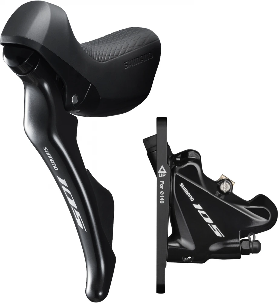 Shimano 105 ST-R7020/BR-R7070 2 Fach Schalthebel/Scheibenbremse Silky Black Vorne 1 Shimano 105 ST-R7020/BR-R7070 2 Fach Schalthebel/Scheibenbremse Silky Black Vorne