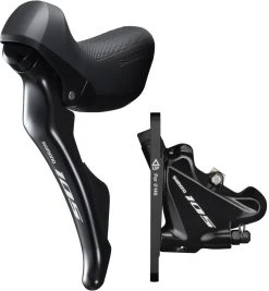 Shimano 105 ST-R7025/BR-R7070 2 Fach Schalthebel/Scheibenbremse Silky Black Vorne