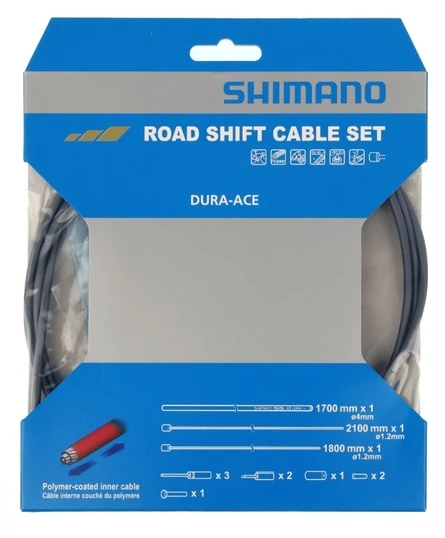 Shimano Dura Ace 9000 Schaltzug-Set Grau Road 1 Shimano Dura Ace 9000 Schaltzug-Set Grau Road