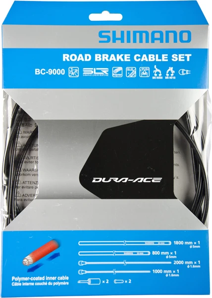 Shimano Dura Ace 9000 Bremszug-Set Schwarz Road 1 Shimano Dura Ace 9000 Bremszug-Set Schwarz Road