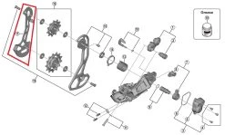Shimano GRX RD-RX815/RX810 Schaltwerk Leitblech Innen