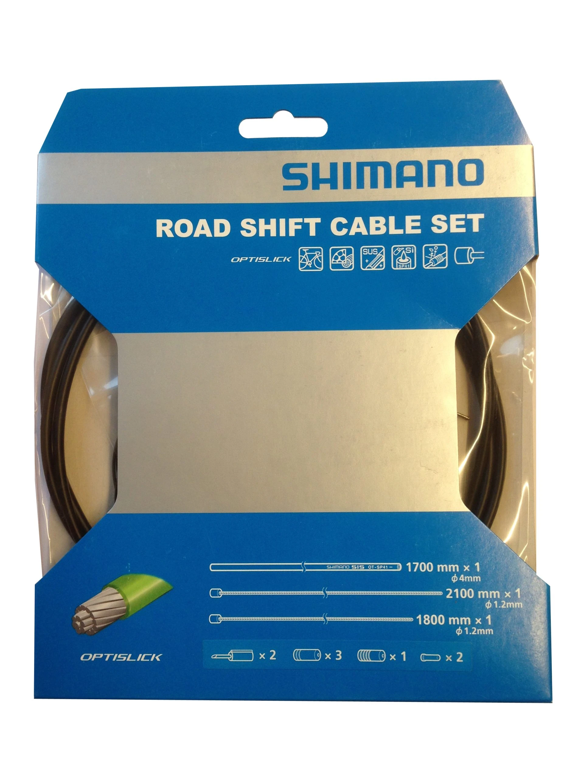 Shimano Road Shift Optislick Schaltzug-Set Schwarz 1 Shimano Road Shift Optislick Schaltzug-Set Schwarz