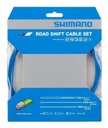 Shimano Road Shift Optislick Schaltzug-Set Blau 1 Shimano Road Shift Optislick Schaltzug-Set Blau
