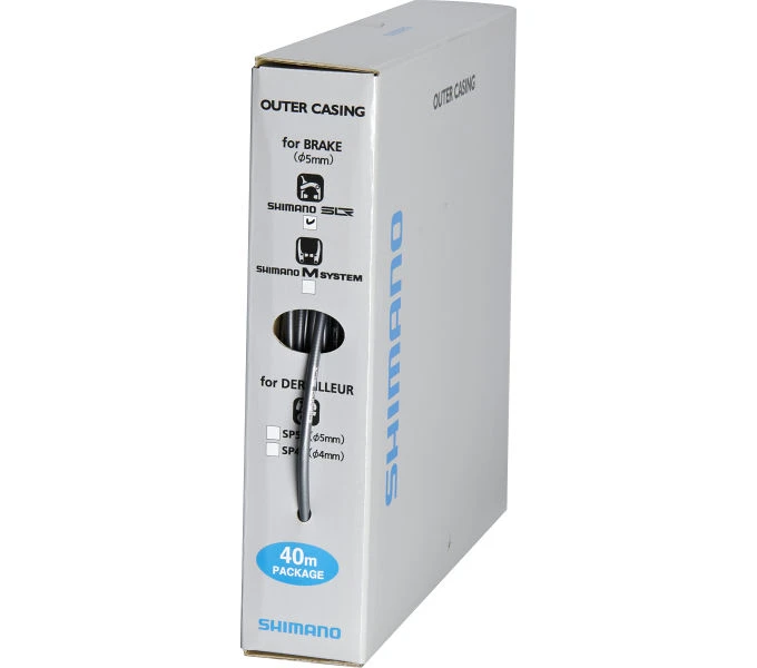 Shimano SLR Road 5mm X 40m Grau Bremszugaussenhülle 1 Shimano SLR Road 5mm X 40m Grau Bremszugaussenhülle